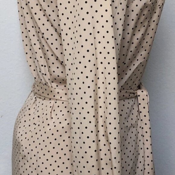Tory Burch 100% Silk Long Sleeve Polka Dot Blush Romantic Dress, Size 12 - Picture 3 of 5
